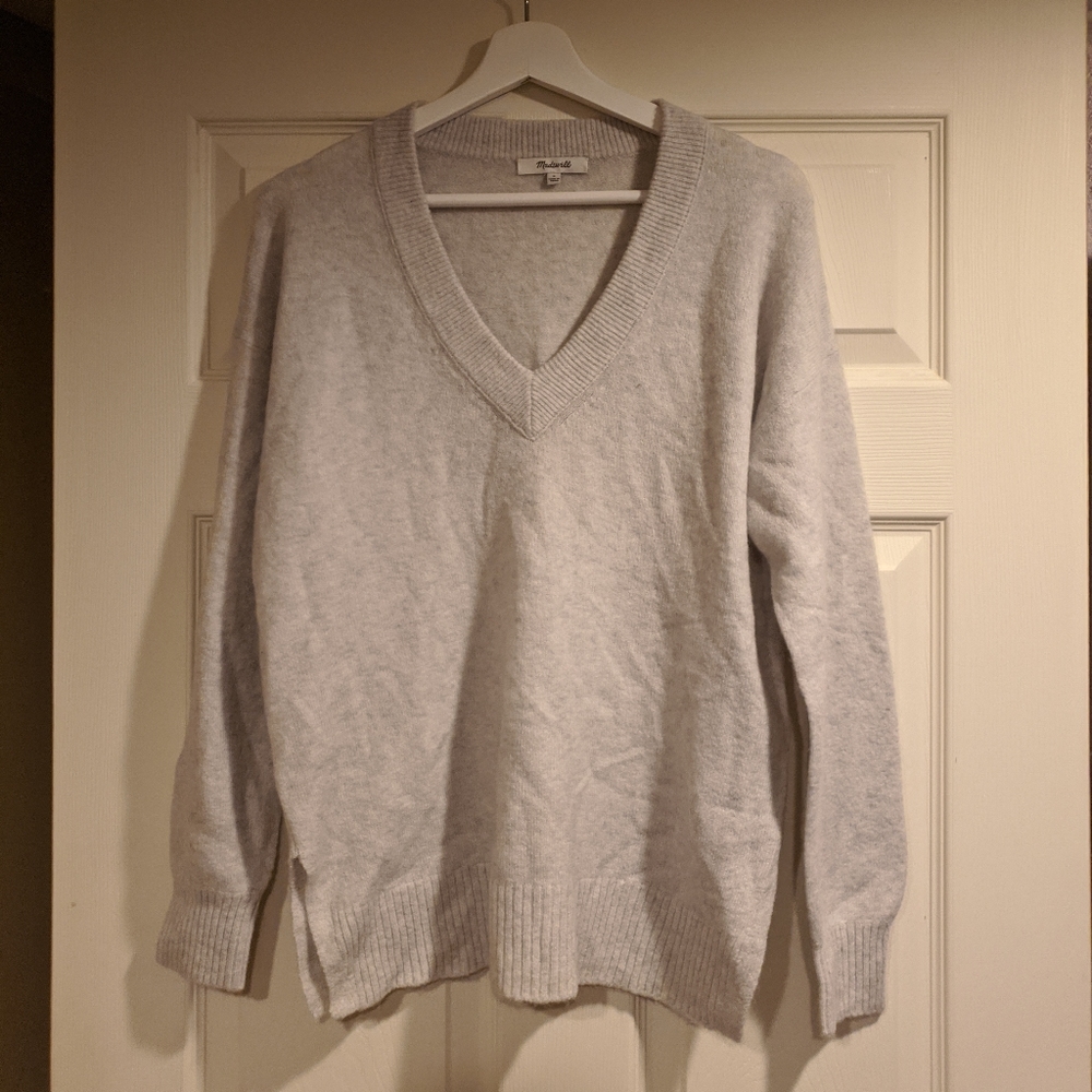 Madewell V-neck Gray Sweater